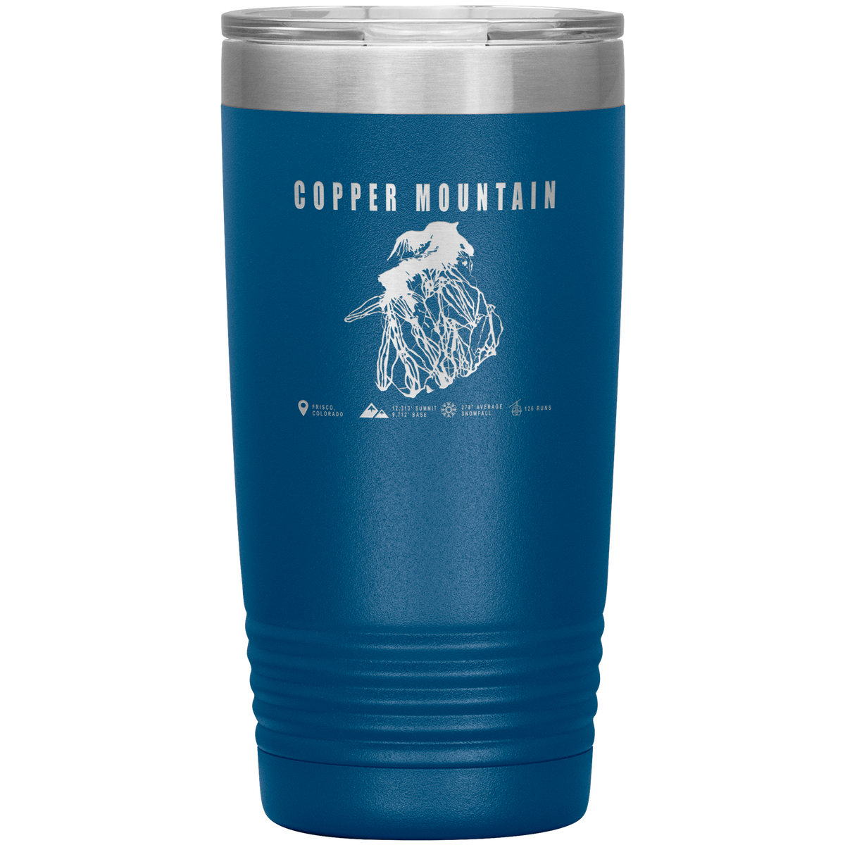 Copper Mountain Colorado Ski Trail Map 20oz Tumbler - Powderaddicts