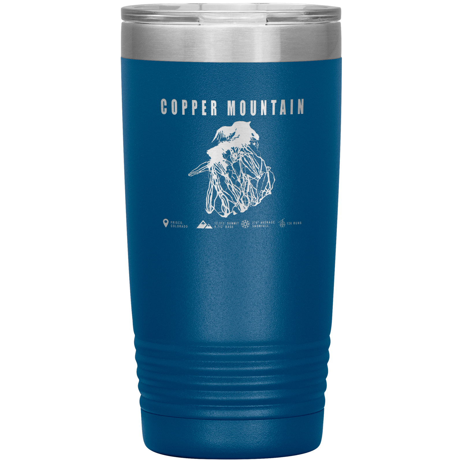 Copper Mountain Colorado Ski Trail Map 20oz Tumbler - Powderaddicts