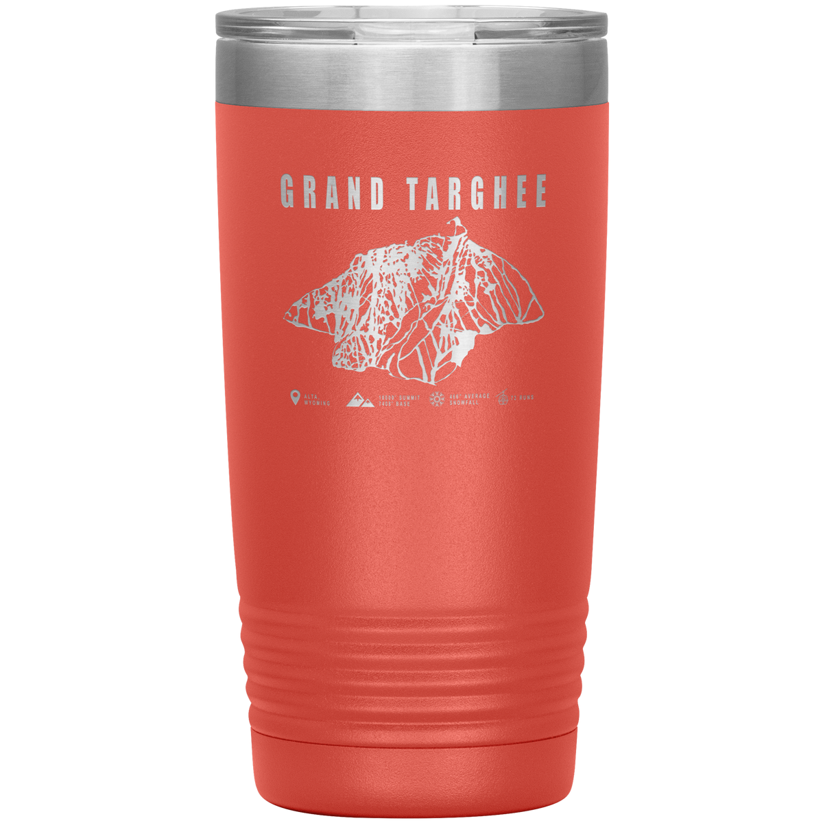Grand Targhee Wyoming Ski Trail Map 20oz Tumbler - Powderaddicts