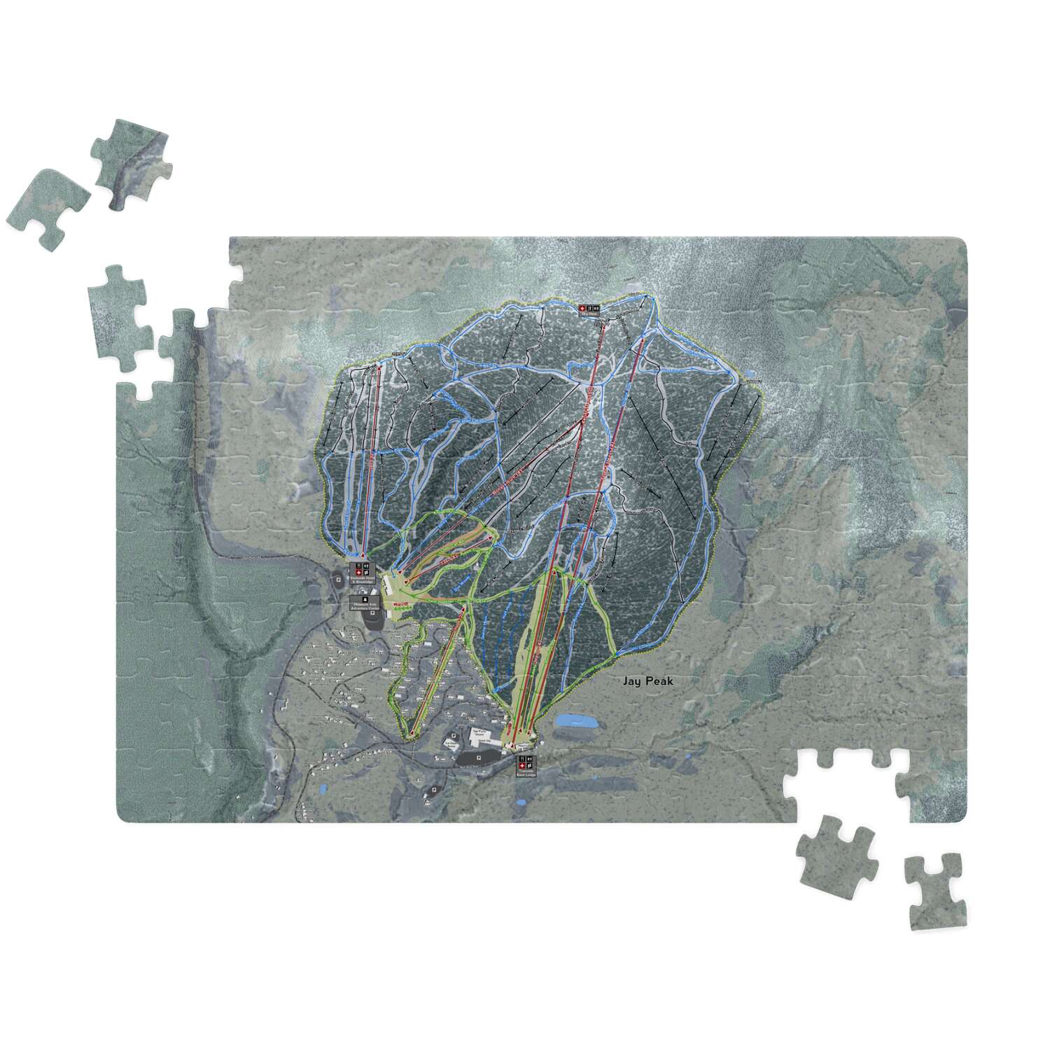 Jay Peak, Vermont Ski Trail Map Puzzle - Powderaddicts