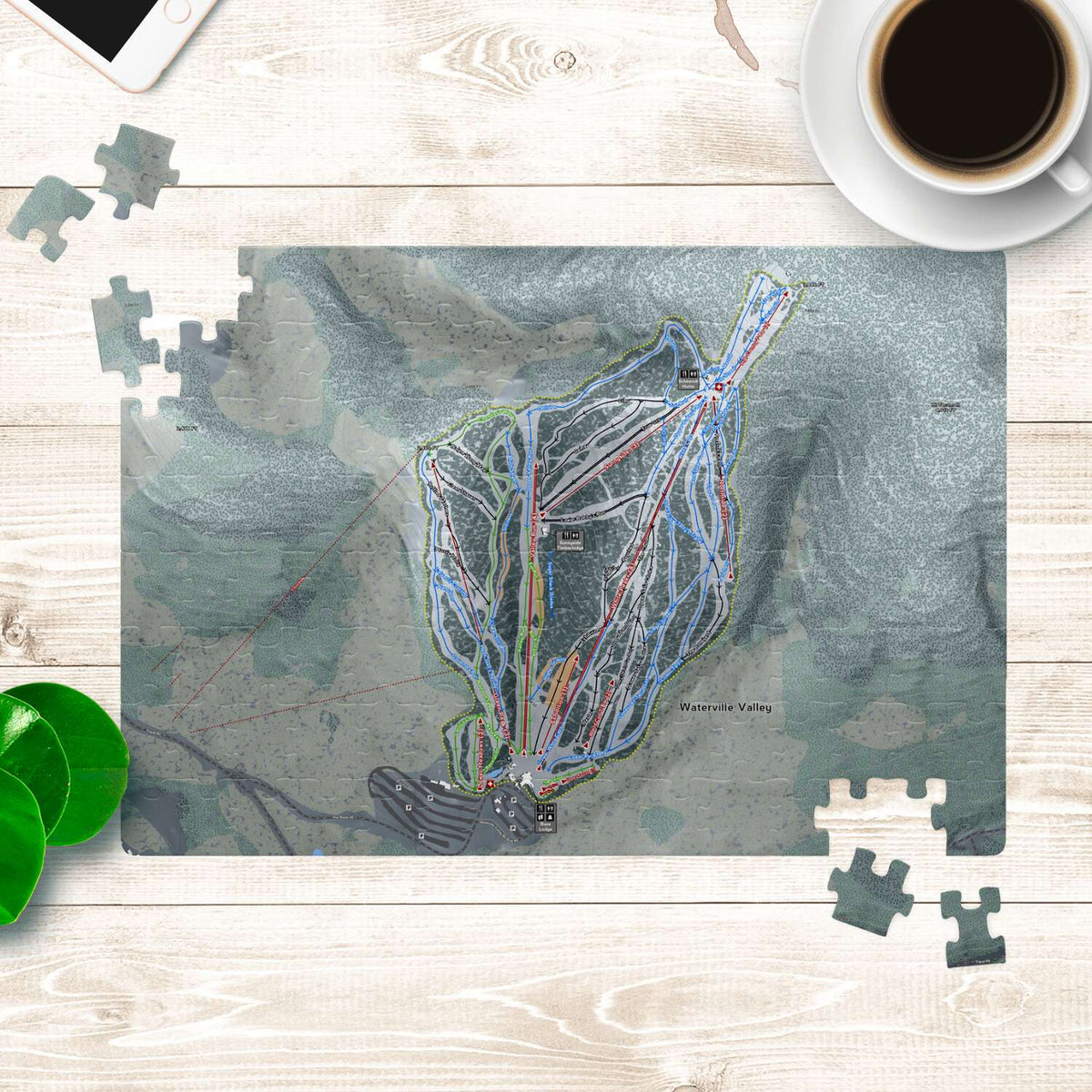 Waterville Valley, New Hampshire Ski Trail Map Puzzle - Powderaddicts
