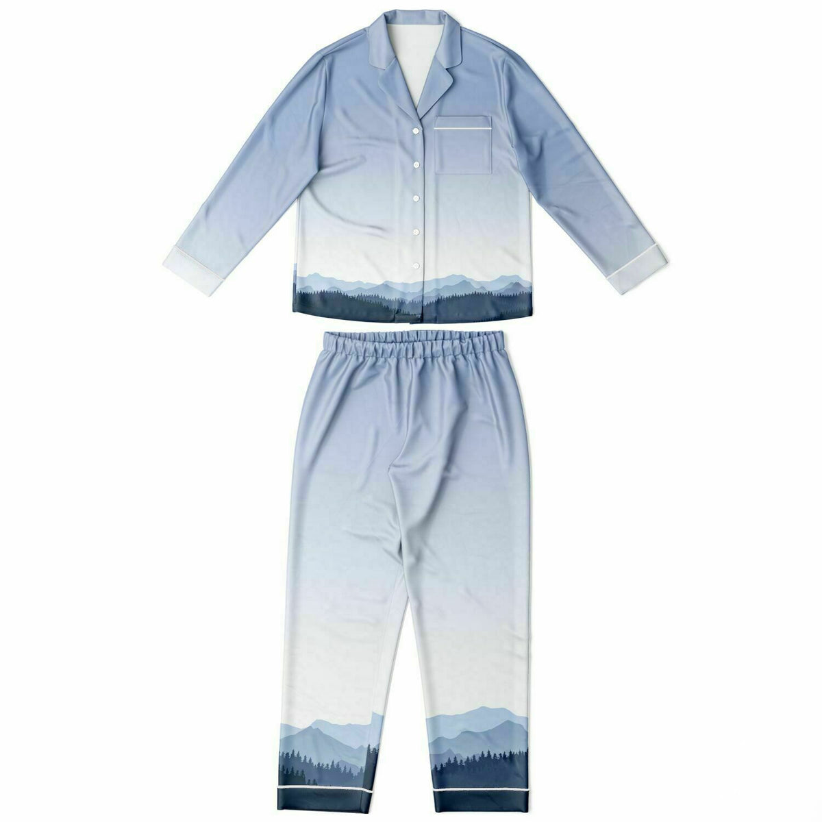 Mountain Gradient Satin Pajamas - Powderaddicts