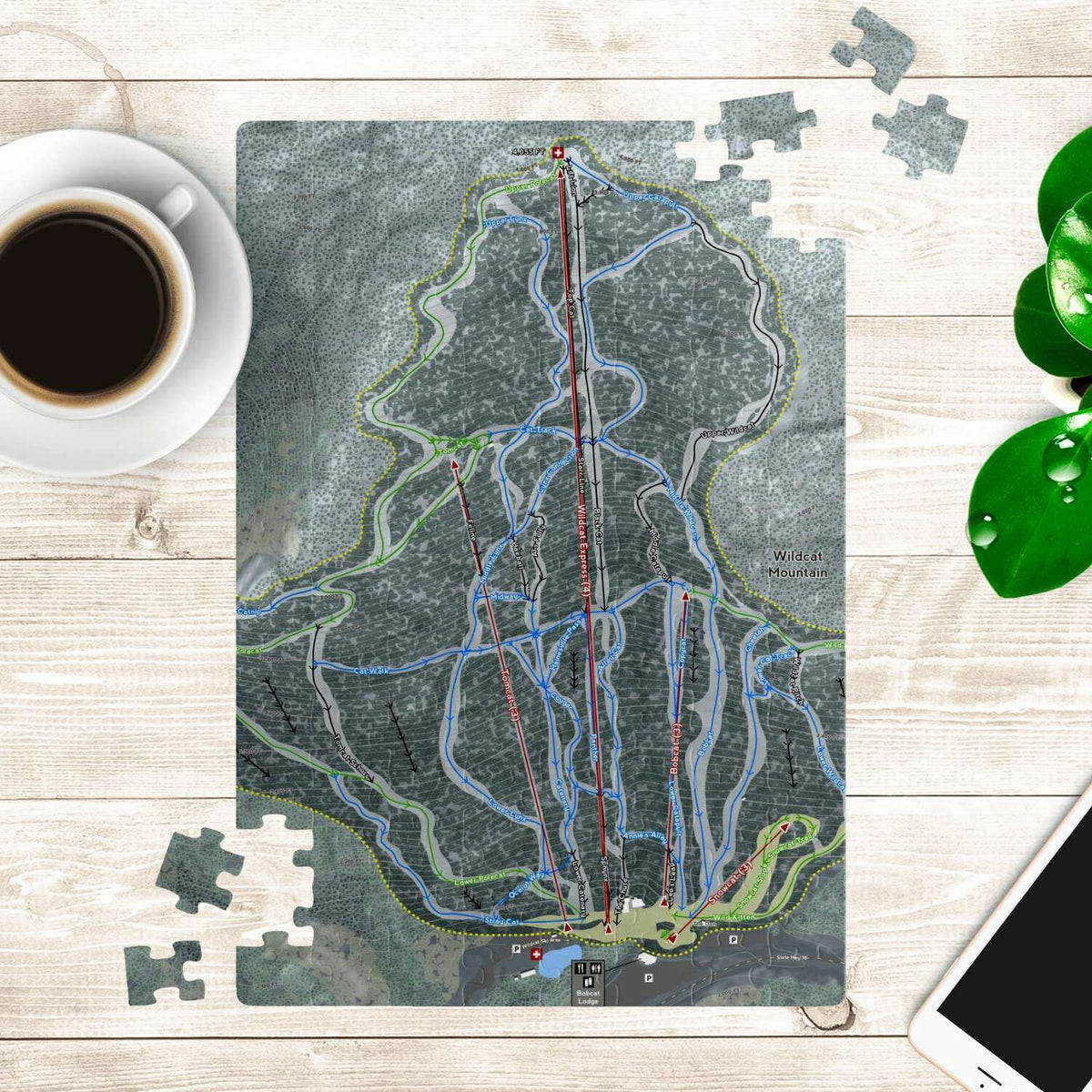 Wildcat Mountain, New Hampshire Ski Trail Map Puzzles - Powderaddicts