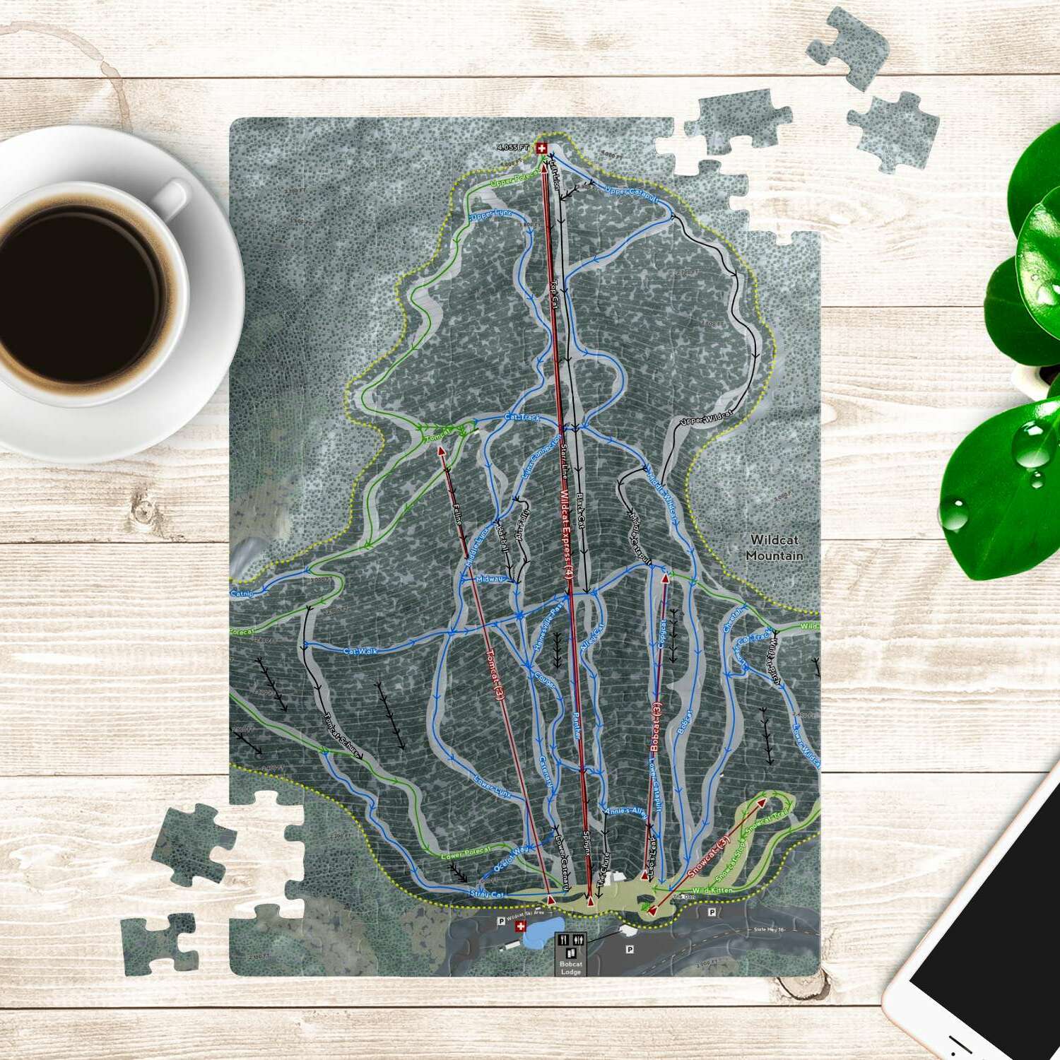 Wildcat Mountain, New Hampshire Ski Trail Map Puzzles - Powderaddicts