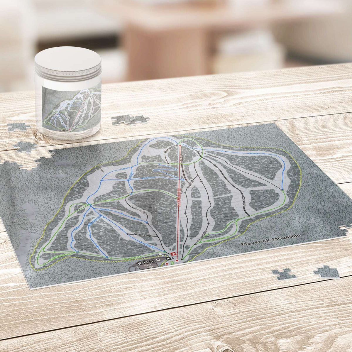Maverick Montana Ski Trail Map Puzzle - Powderaddicts