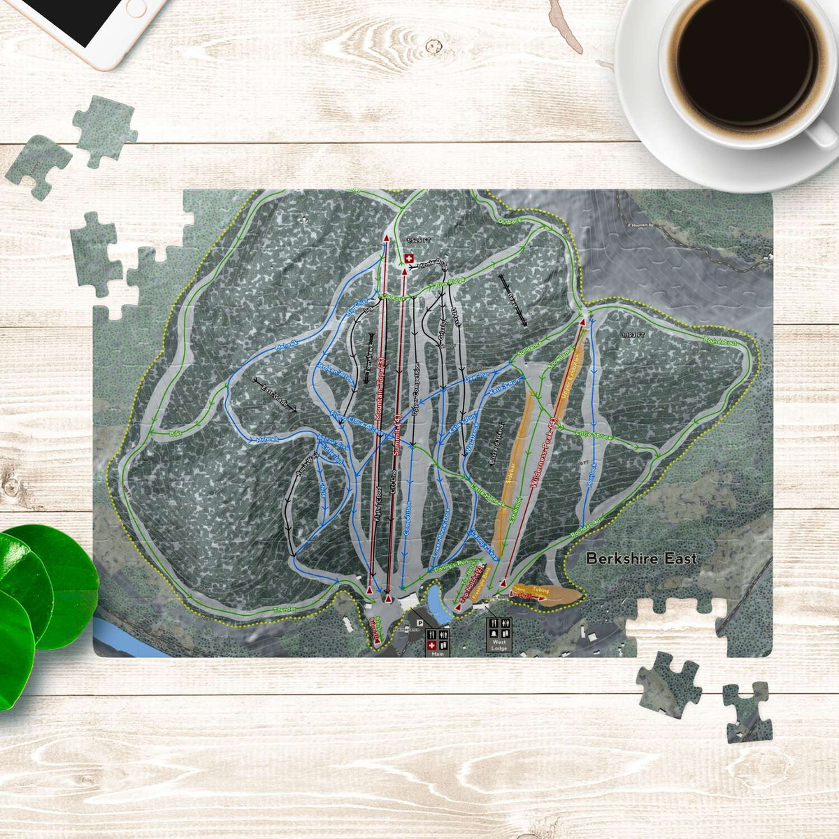 Berkshire East Massachusetts Ski Trail Map Puzzle - Powderaddicts