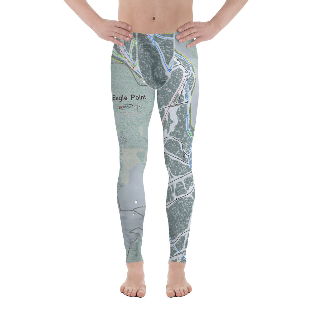Eagle Point, Utah Ski Trail Map Men's Base Layer Bottom - Powderaddicts