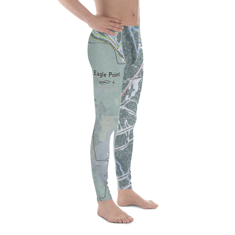 Eagle Point, Utah Ski Trail Map Men's Base Layer Bottom - Powderaddicts