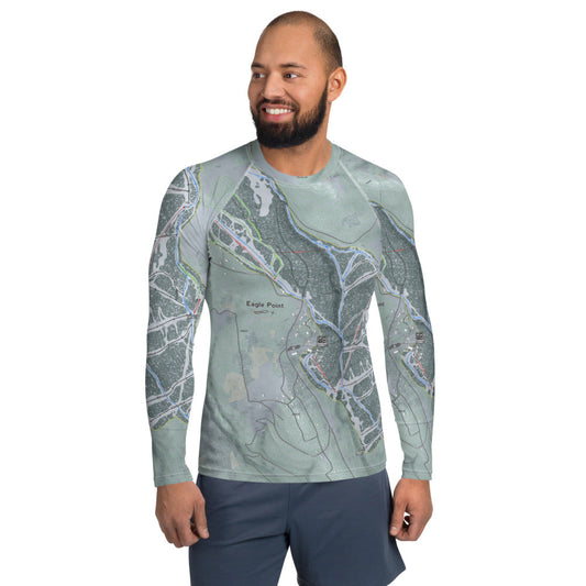 Eagle Point, Utah Ski Trail Map Men's Base Layer Top - Powderaddicts