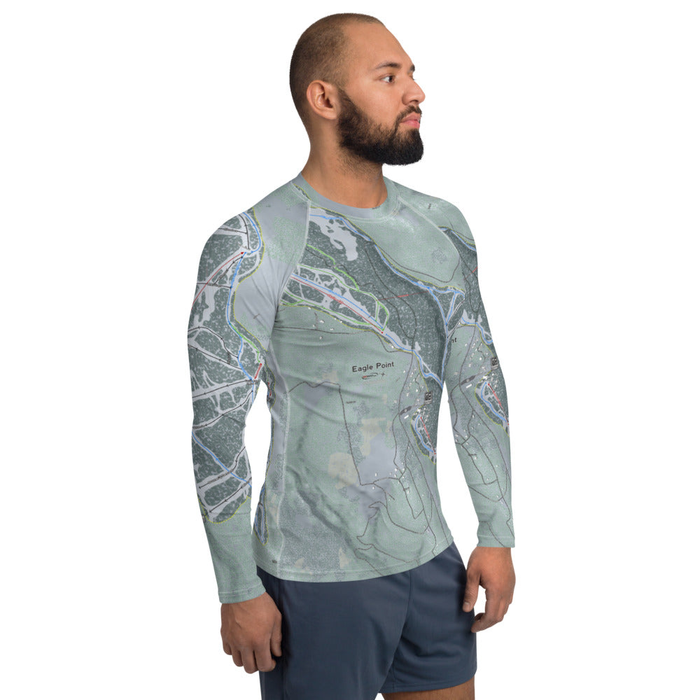 Eagle Point, Utah Ski Trail Map Men's Base Layer Top - Powderaddicts