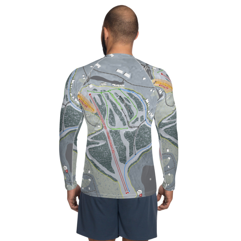 Eagle Rock, Pennsylvania Ski Trail Map Men's Base Layer Top - Powderaddicts