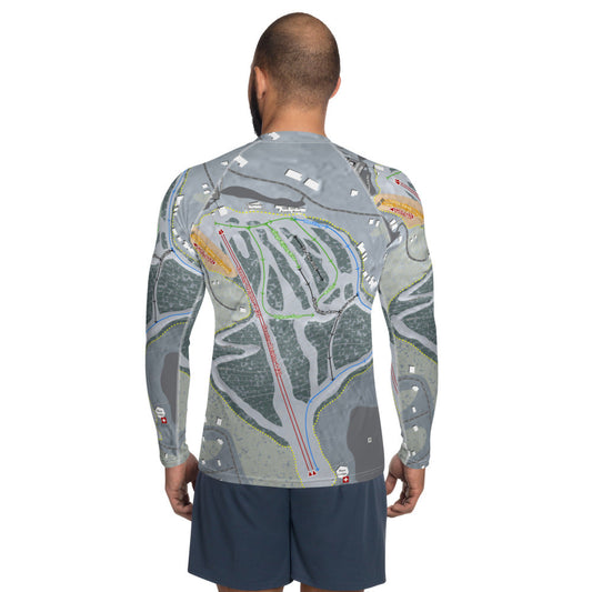 Eagle Rock, Pennsylvania Ski Trail Map Men's Base Layer Top - Powderaddicts