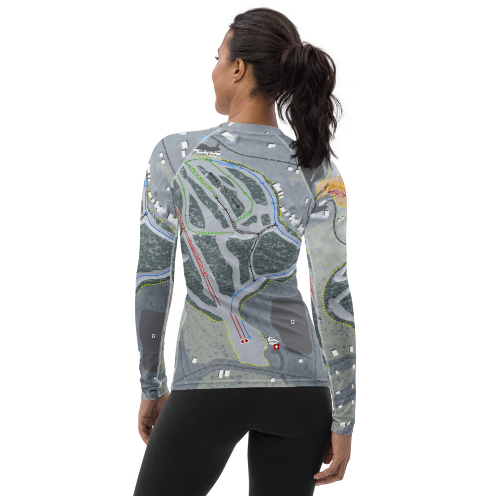 Eagle Rock, Pennsylvania Ski Trail Map Women's Base Layer Top - Powderaddicts