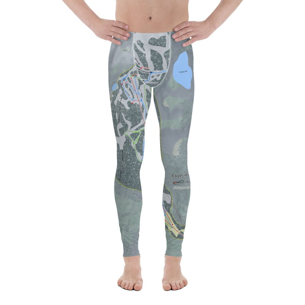 Eaglecrest, Alaska Ski Trail Map Men's Base Layer Bottom