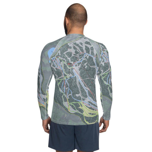 Eaglecrest, Alaska Ski Trail Map Men's Base Layer Top - Powderaddicts