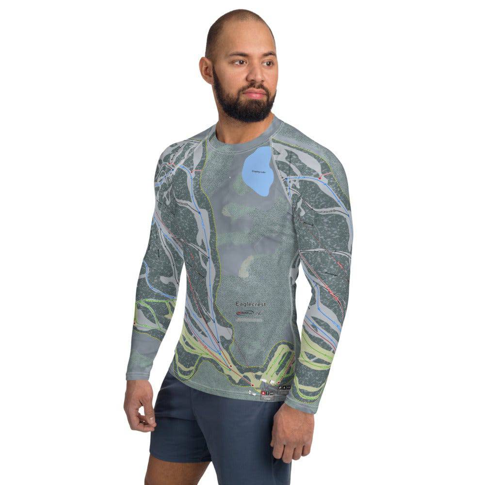 Eaglecrest, Alaska Ski Trail Map Men's Base Layer Top - Powderaddicts