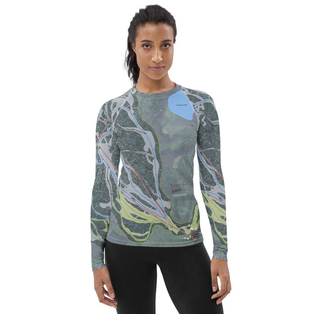 Eaglecrest, Alaska Ski Trail Map Women's Base Layer Top