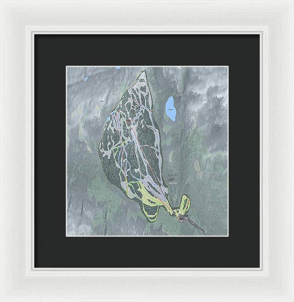 Eaglecrest Ski Trail Map - Framed Print - Powderaddicts