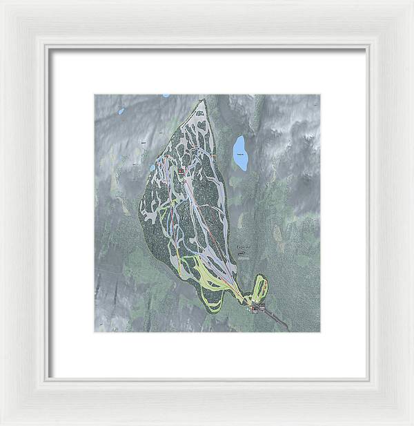Eaglecrest Ski Trail Map - Framed Print - Powderaddicts