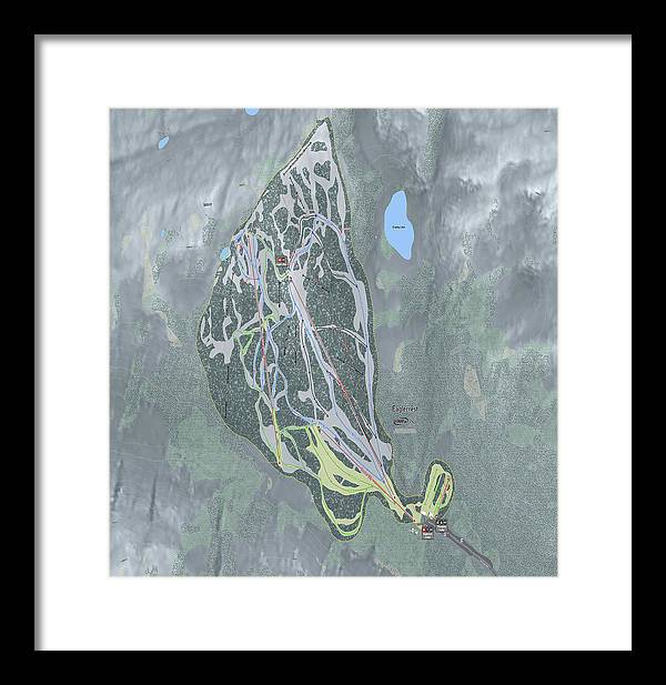 Eaglecrest Ski Trail Map - Framed Print - Powderaddicts