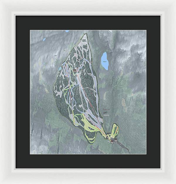 Eaglecrest Ski Trail Map - Framed Print - Powderaddicts