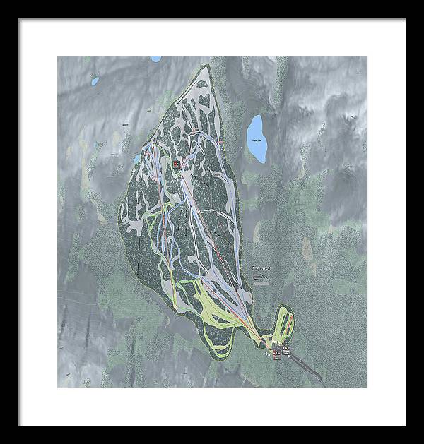 Eaglecrest Ski Trail Map - Framed Print - Powderaddicts