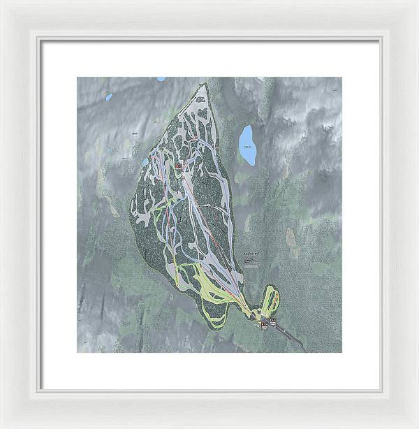 Eaglecrest Ski Trail Map - Framed Print - Powderaddicts
