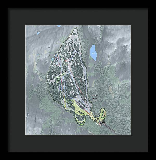 Eaglecrest Ski Trail Map - Framed Print - Powderaddicts