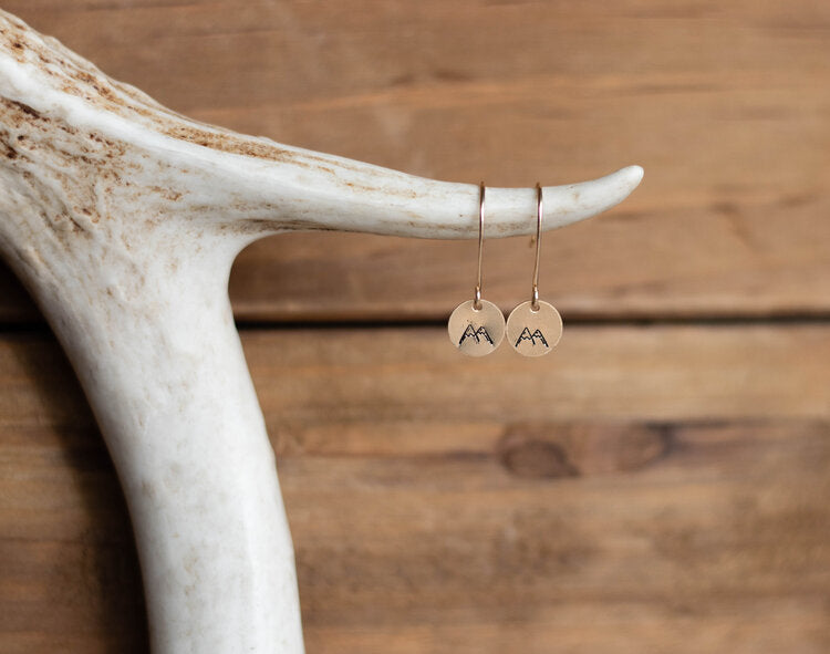 STAMPED MOUNTAIN EARRINGS - Powderaddicts