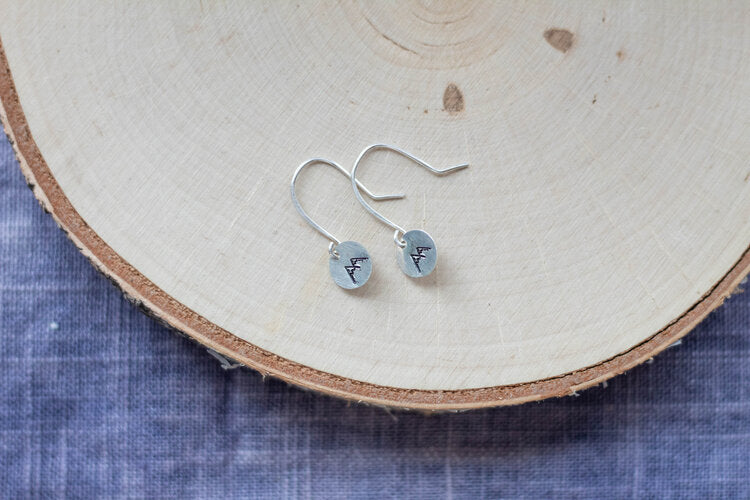 STAMPED MOUNTAIN EARRINGS - Powderaddicts