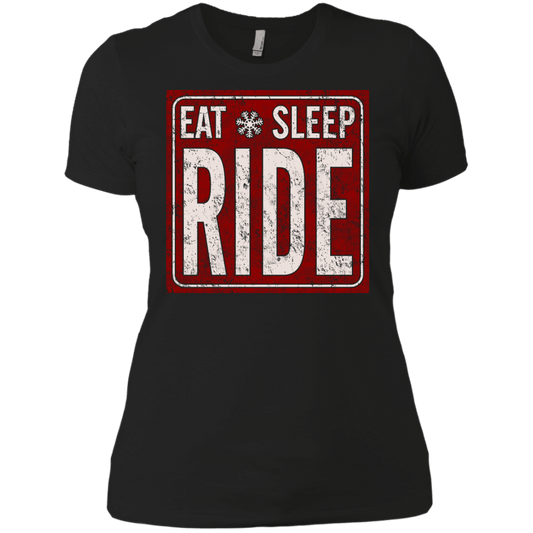 Eat Sleep Ride Ladies Tees - Powderaddicts