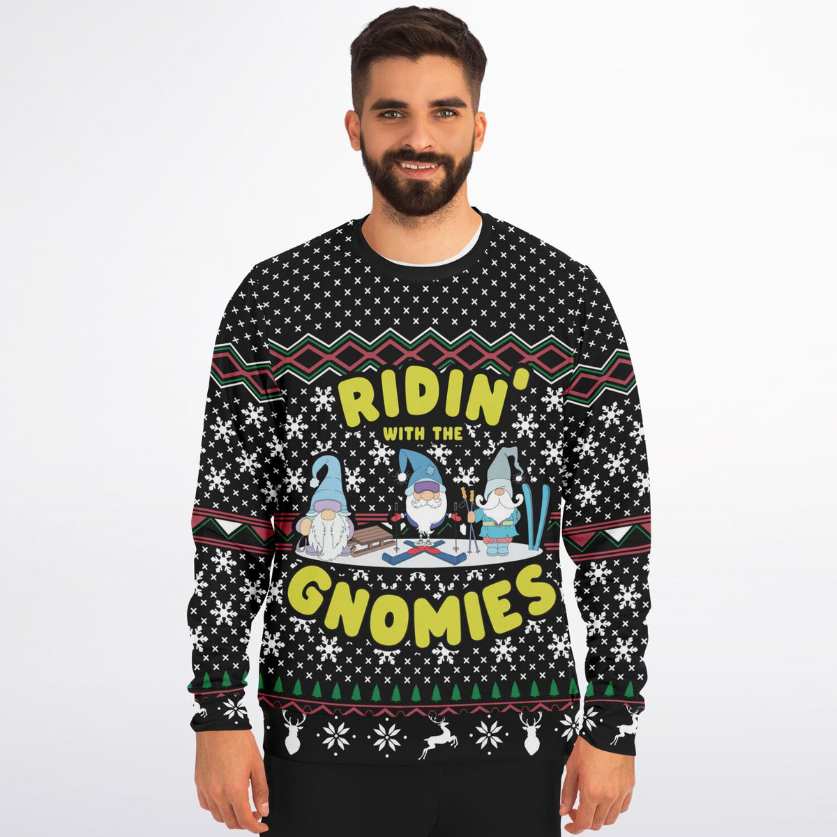 Ridin&#39; With the Gnomies Ugly Christmas Sweater