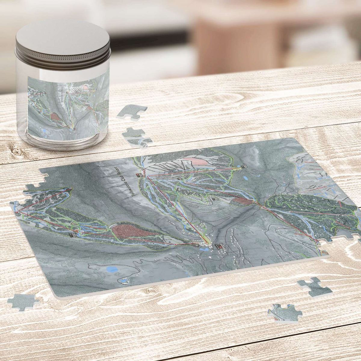 Yellow stone Club Montana Ski Trail Map Puzzle - Powderaddicts