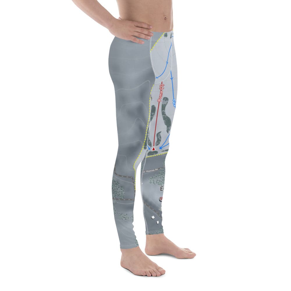 Echo Valley, Washington ski Trail Map Men's Base Layer Bottom - Powderaddicts