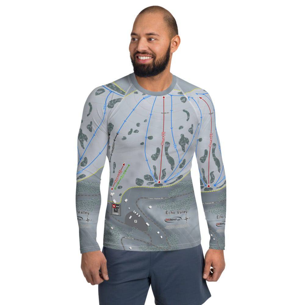 Echo Valley, Washington Ski Trail Map Men's Base Layer Top