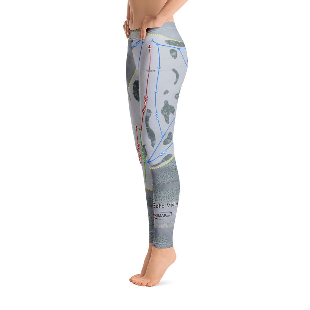 Echo Valley, Washington ski Trail Map Women's Base Layer Bottom - Powderaddicts