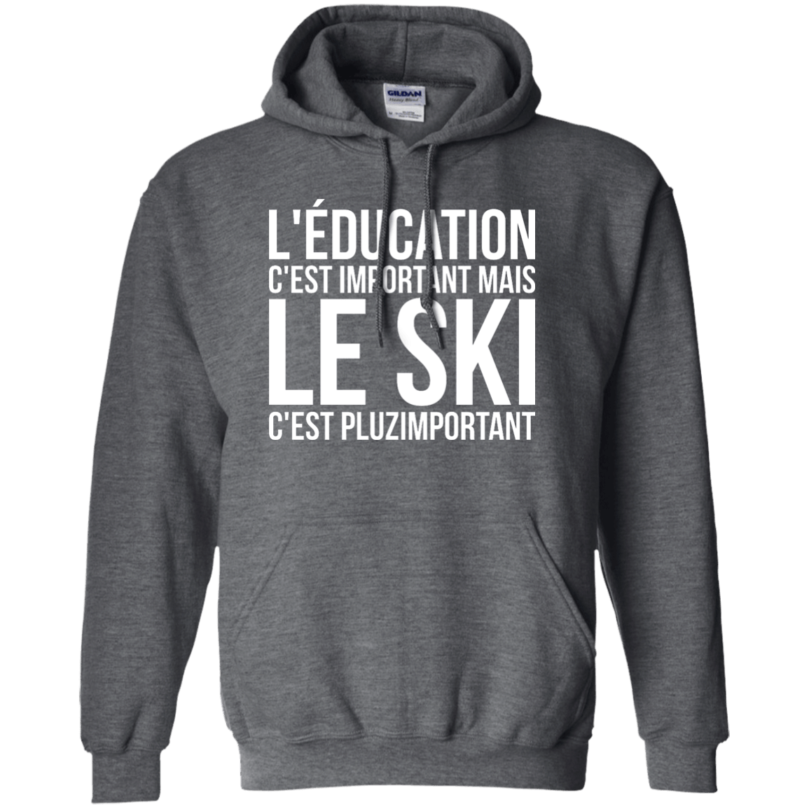 Education Is Important But Skiing Is Importanter - French Hoodies - Powderaddicts