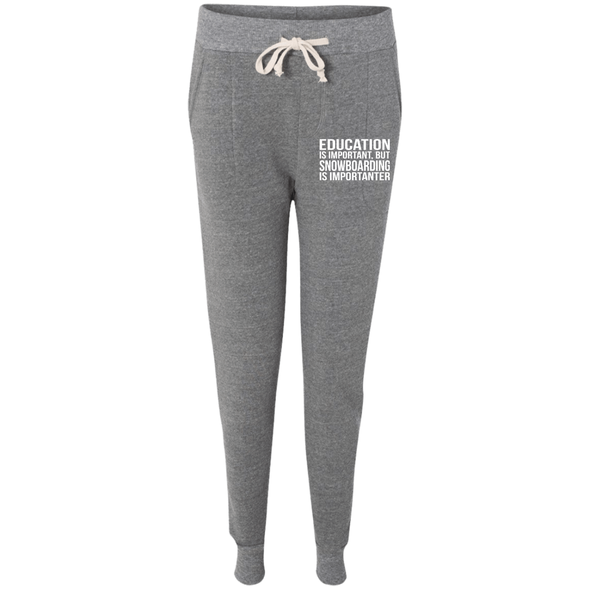 Education is Important but Snowboarding is Importanter Women's Adult Fleece Jogger - Powderaddicts