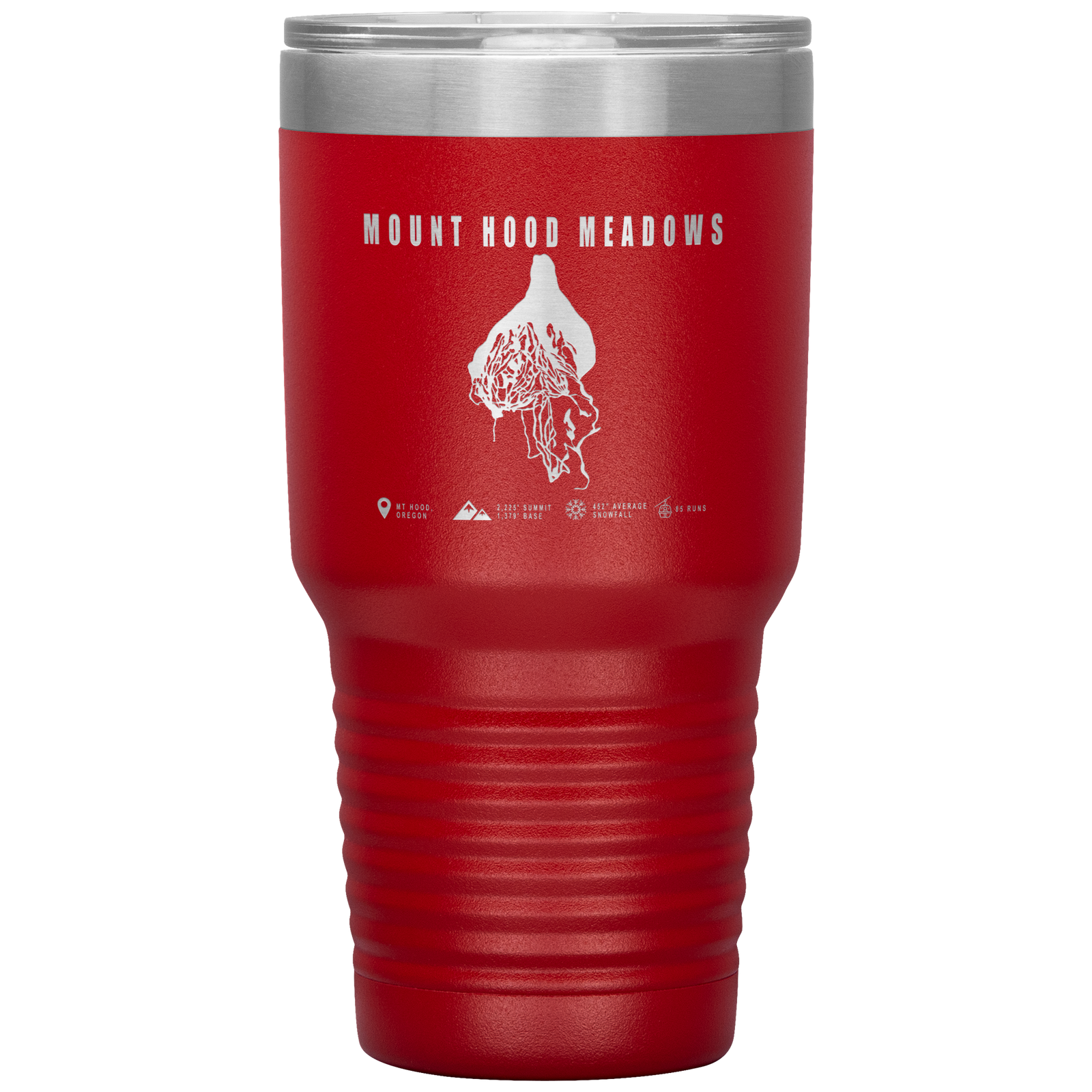 Mount Hood Meadows, Oregon Ski Trail Map 30oz Tumbler - Powderaddicts