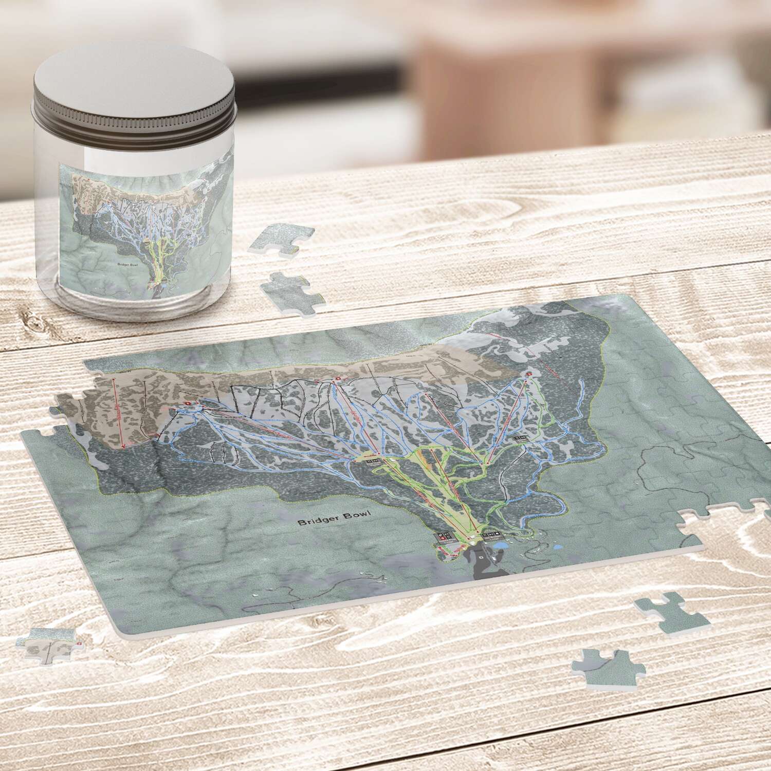 Bridger Bowl Montana Ski Trail Map Puzzle - Powderaddicts