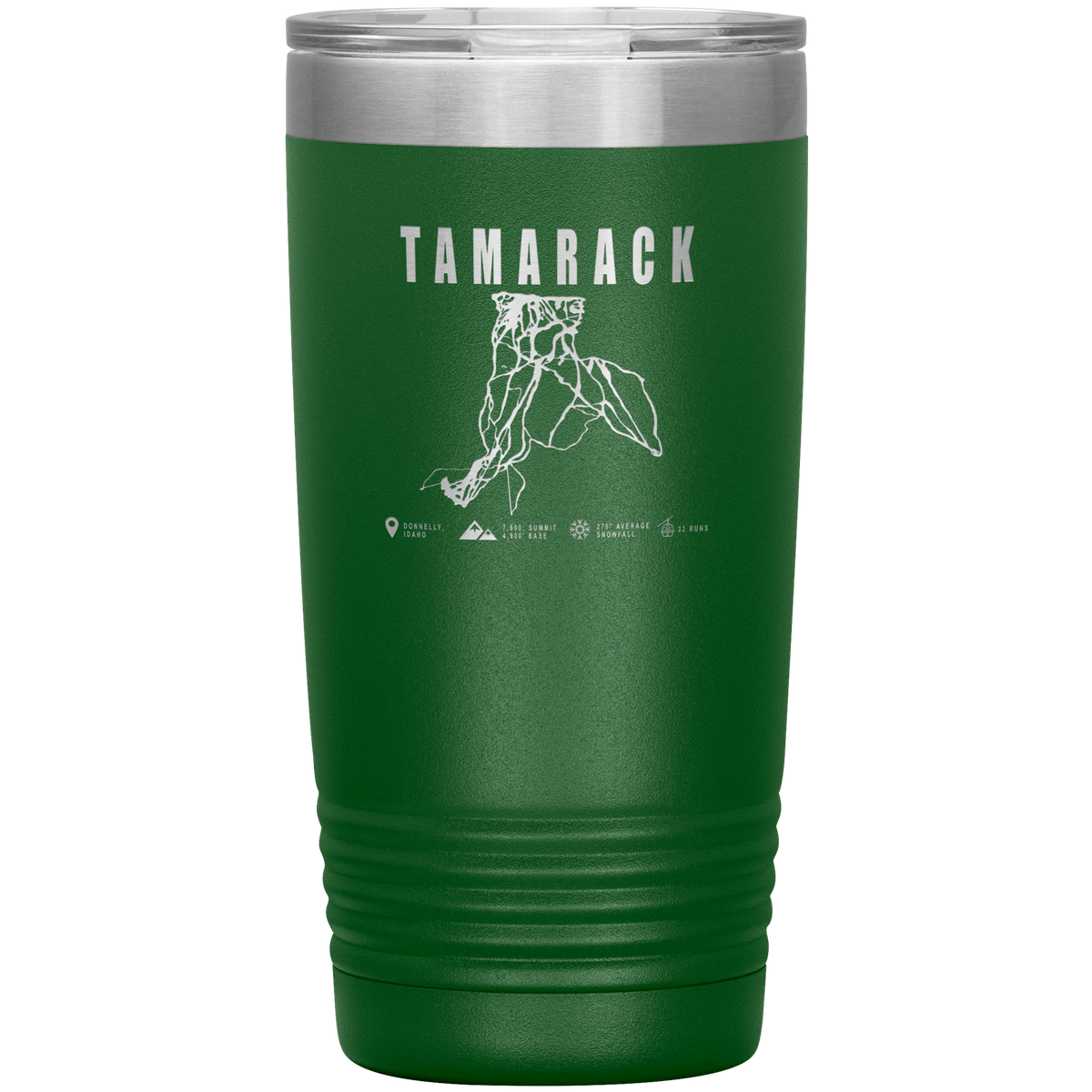 Tamarack Idaho Ski Trail Map 20oz Tumbler - Powderaddicts