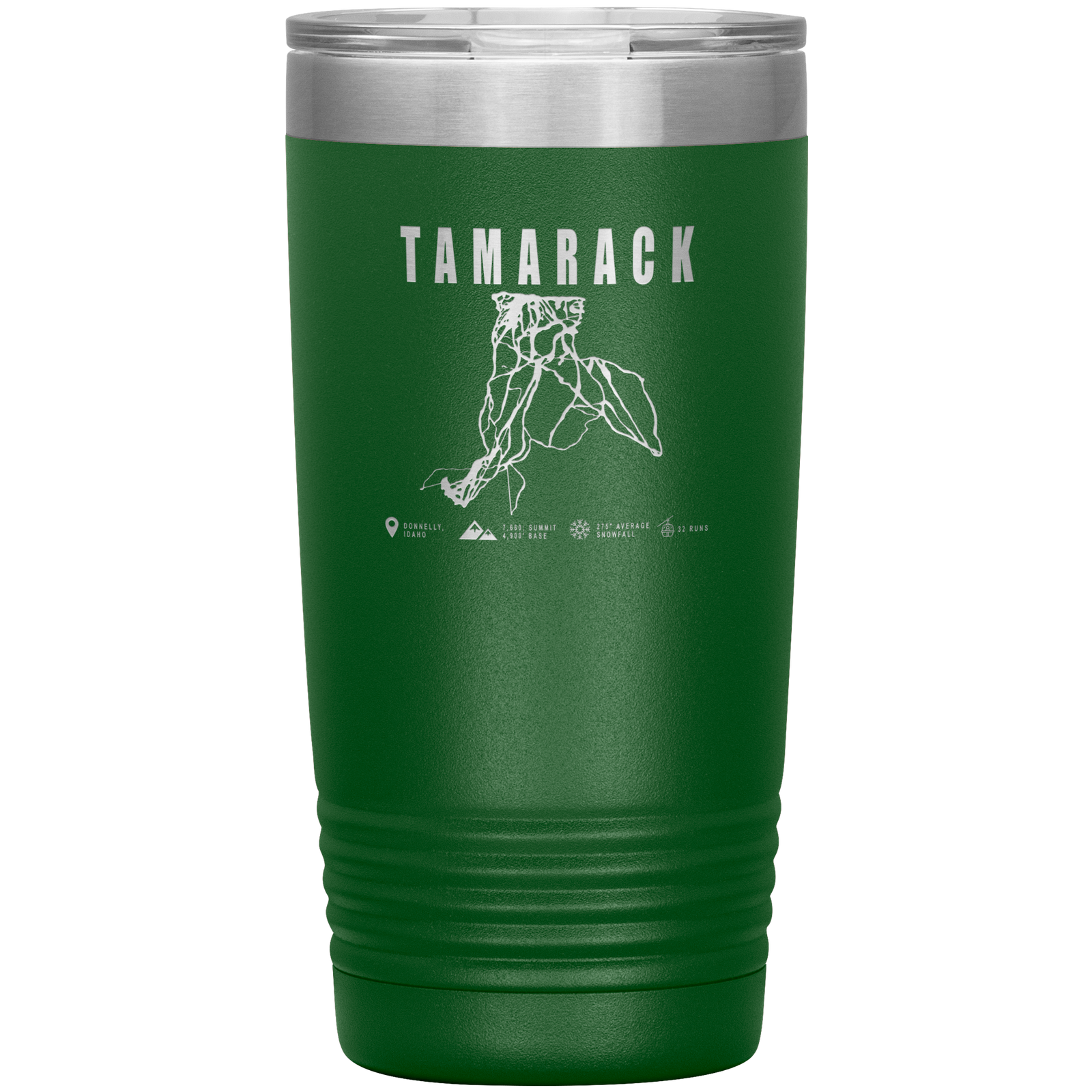 Tamarack Idaho Ski Trail Map 20oz Tumbler - Powderaddicts