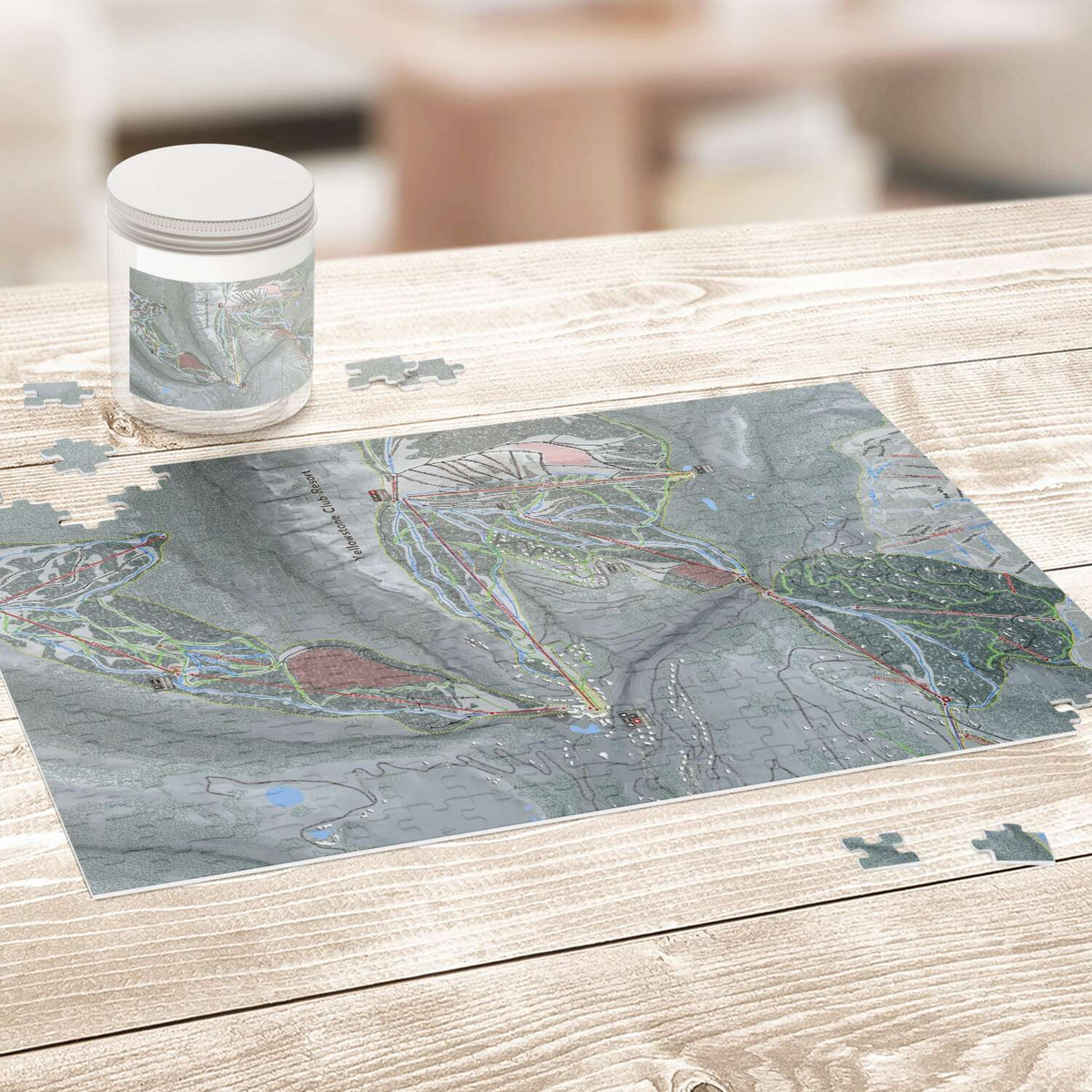 Yellow stone Club Montana Ski Trail Map Puzzle - Powderaddicts