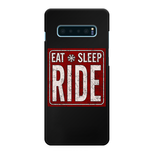 Eat Sleep Snowboard Back Printed Black Hard Phone Case - Powderaddicts