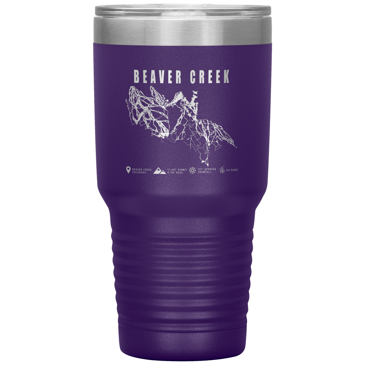 Beaver Creek Colorado Ski Trail Map 30oz Tumbler - Powderaddicts