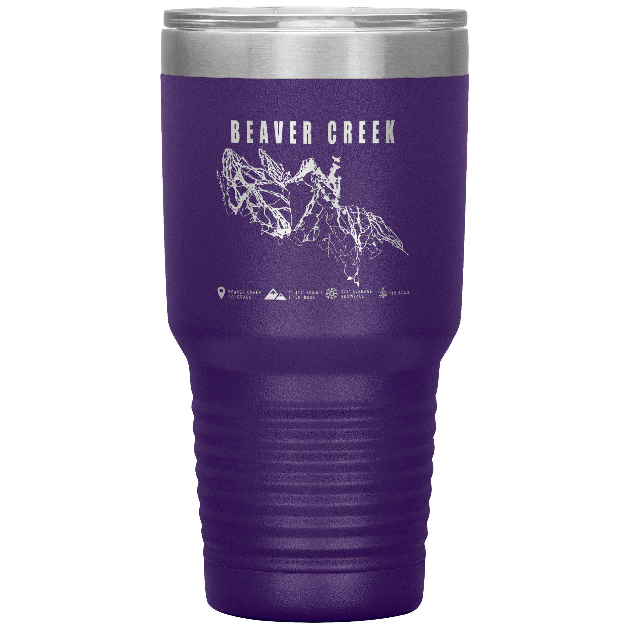 Beaver Creek Colorado Ski Trail Map 30oz Tumbler - Powderaddicts