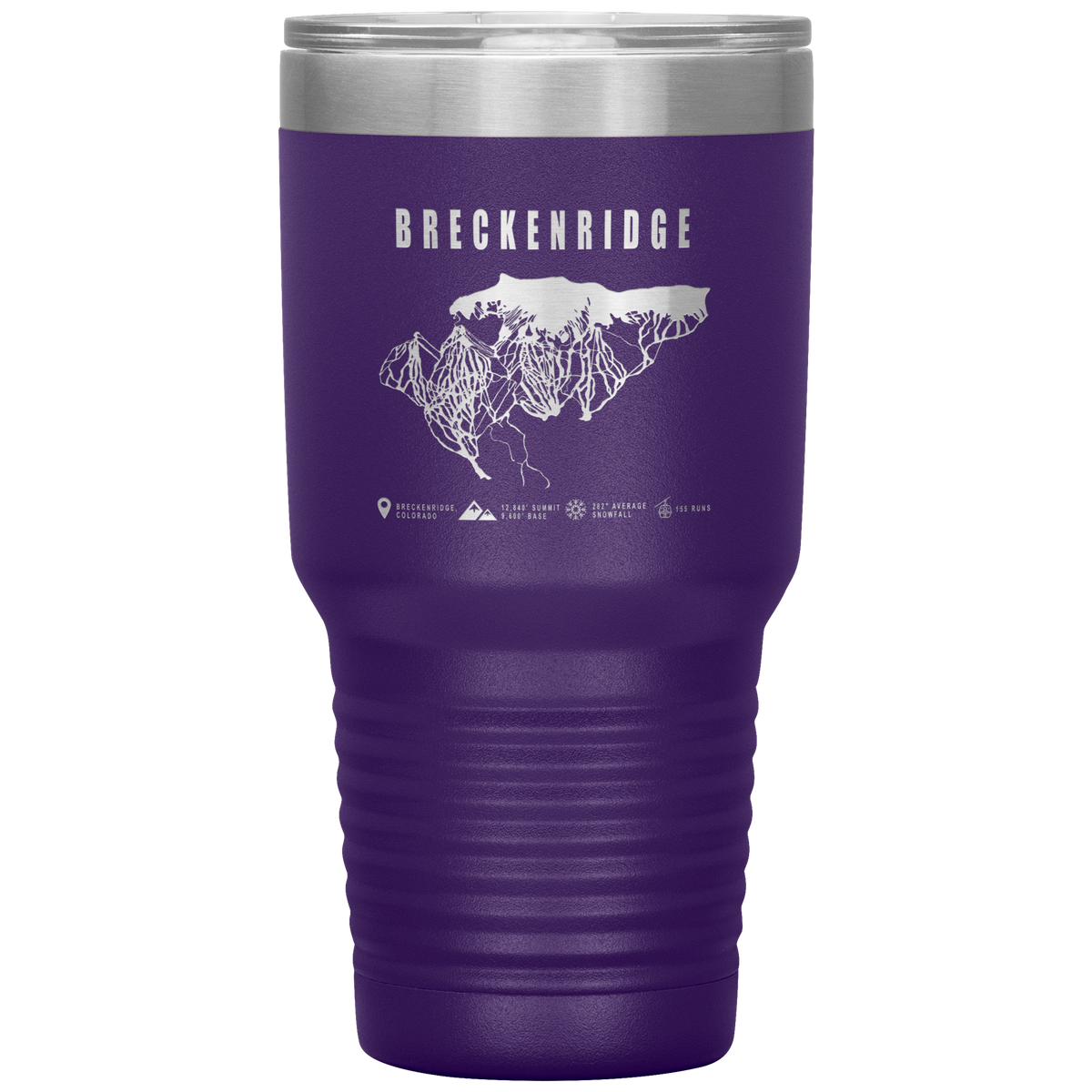 Breckenridge Colorado Ski Trail Map 30oz Tumbler - Powderaddicts