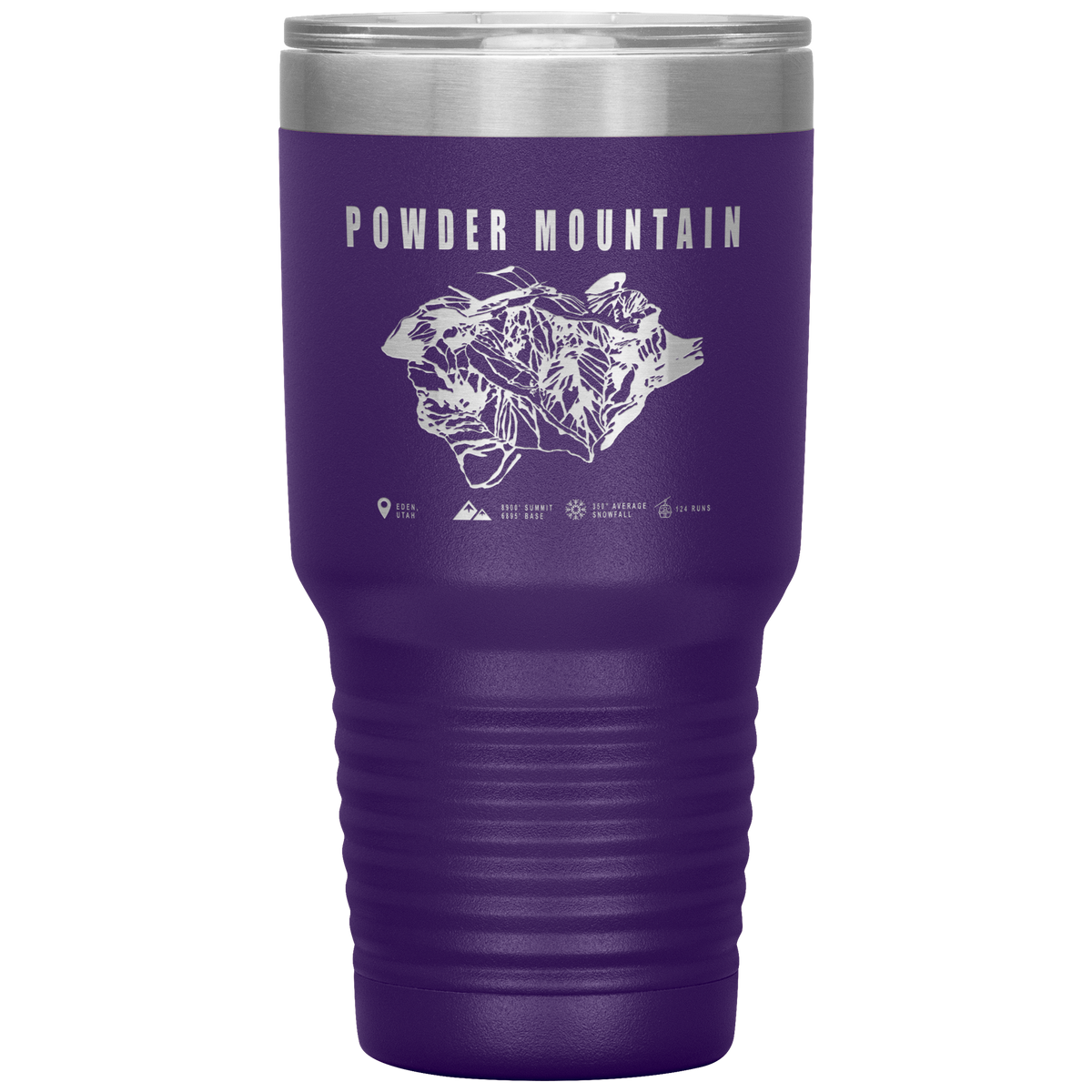 Powder Mountain,Utah Ski Trail Map 30oz Tumbler - Powderaddicts
