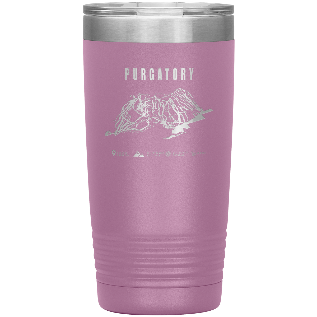 Purgatory Colorado Ski Trail Map 20oz Tumbler - Powderaddicts