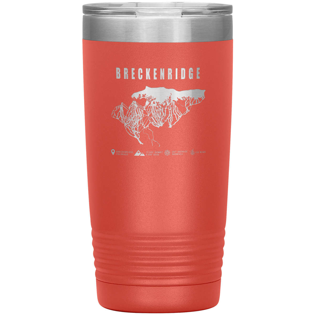 Breckenridge Colorado Ski Trail Map 20oz Tumbler - Powderaddicts